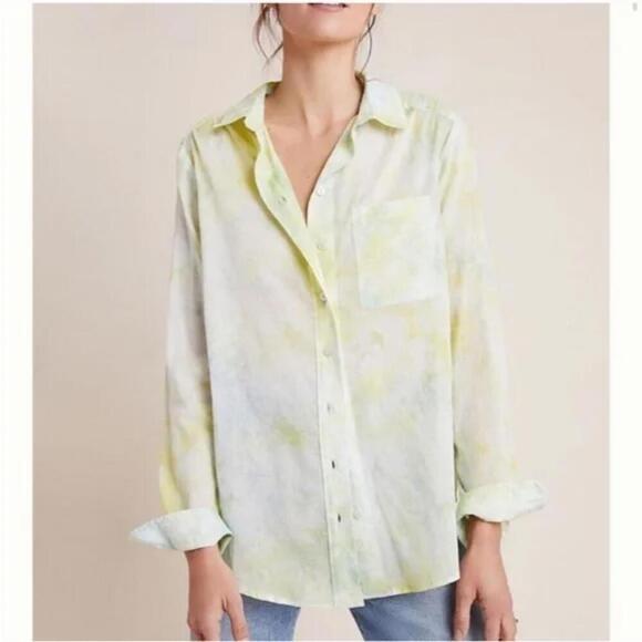 Pilcro by Anthropologie Tie-Dye Button-Up Shirt - Medium 100% Cotton Item # SDB - Picture 1 of 4